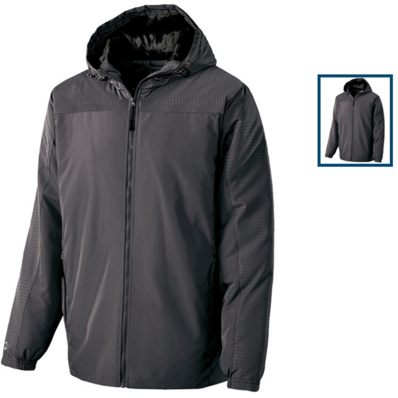 Holloway Polyester Full Zip Bionic Hooded Jacket Style 229017 Dry-Excel Pin-Hold - Picture 2 of 12